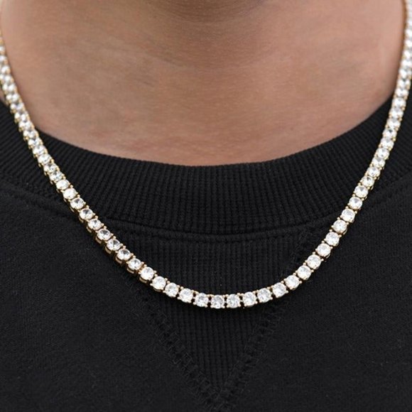 Gold Diamond Tennis Chain 4mm | The Gold Gods 22\